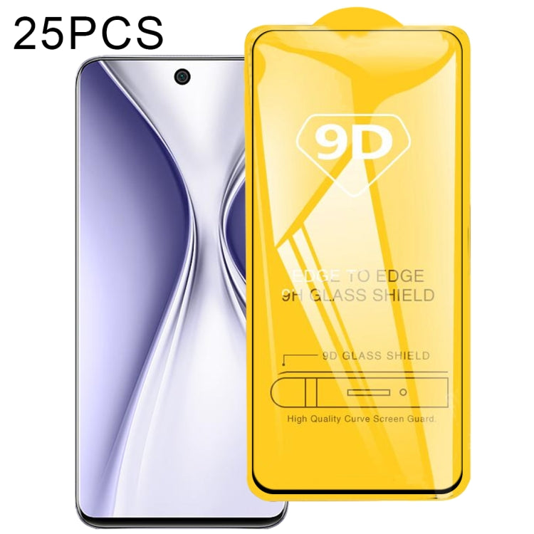 25 PCS 9D Full Glue Full Screen Tempered Glass Film, For Honor X30i (25 PCS), For OPPO Realme C25Y / C21Y (25 PCS), For Honor Play 5T Pro (25 PCS), For Honor X20 SE (25 PCS), For Honor 50 SE (25 PCS), For Xiaomi Redmi Note 11 China (25 PCS)������������...