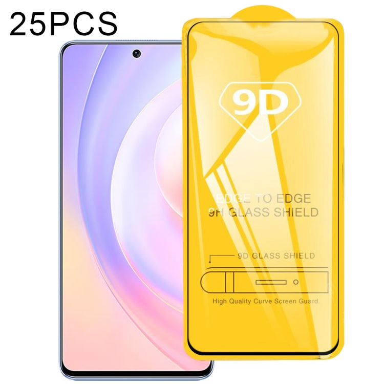 25 PCS 9D Full Glue Full Screen Tempered Glass Film, For OPPO Realme C25Y / C21Y (25 PCS), For Honor X30i (25 PCS), For Honor Play 5T Pro (25 PCS), For Honor X20 SE (25 PCS), For Honor 50 SE (25 PCS), For Xiaomi Redmi Note 11 China (25 PCS)