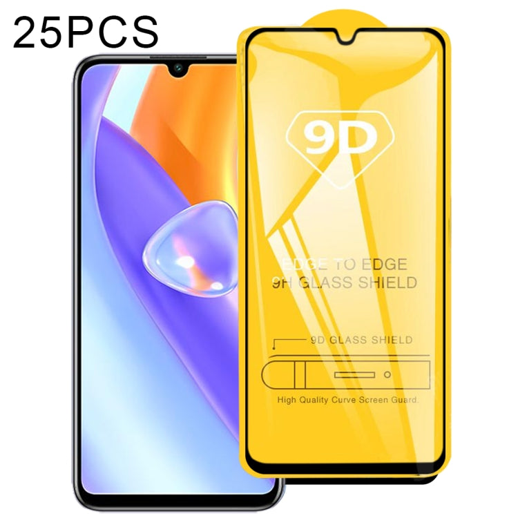 25 PCS 9D Full Glue Full Screen Tempered Glass Film, For OPPO Realme C25Y / C21Y (25 PCS), For Honor X30i (25 PCS), For Honor Play 5T Pro (25 PCS), For Honor X20 SE (25 PCS), For Honor 50 SE (25 PCS), For Xiaomi Redmi Note 11 China (25 PCS)