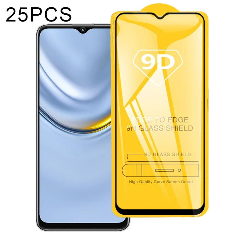 25 PCS 9D Full Glue Full Screen Tempered Glass Film, For OPPO Realme C25Y / C21Y (25 PCS), For Honor X30i (25 PCS), For Honor Play 5T Pro (25 PCS), For Honor X20 SE (25 PCS), For Honor 50 SE (25 PCS), For Xiaomi Redmi Note 11 China (25 PCS)