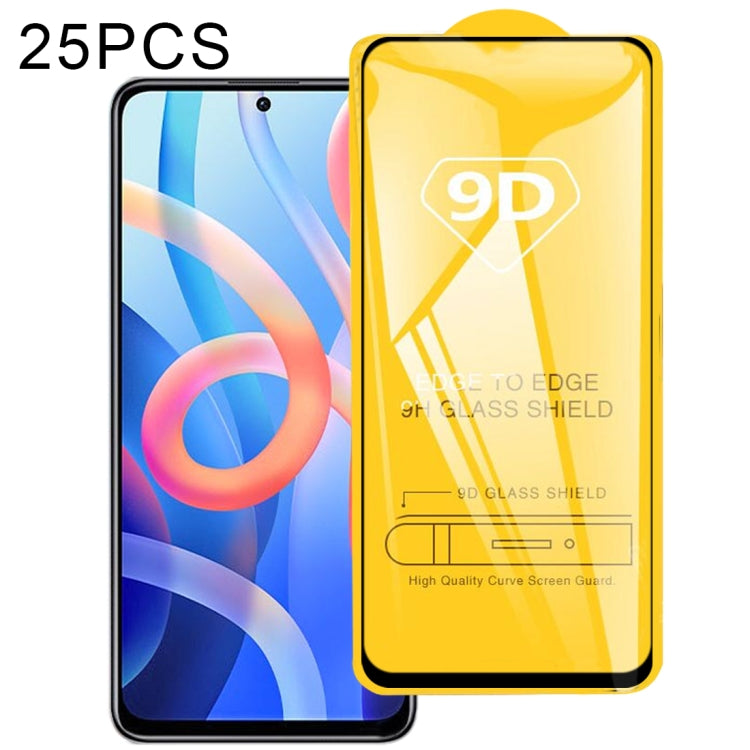 25 PCS 9D Full Glue Full Screen Tempered Glass Film, For OPPO Realme C25Y / C21Y (25 PCS), For Honor X30i (25 PCS), For Honor Play 5T Pro (25 PCS), For Honor X20 SE (25 PCS), For Honor 50 SE (25 PCS), For Xiaomi Redmi Note 11 China (25 PCS)