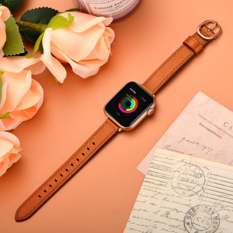 14mm Leather Strap Watchband For Apple Watch Series, 7 41mm / 6&amp;SE&amp;5&amp;4 40mm / 3&amp;2&amp;1 38mm, 7 45mm / 6&amp;SE&amp;5&amp;4 44mm / 3&amp;2&amp;1 42mm