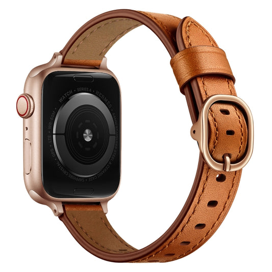 14mm Leather Strap Watchband For Apple Watch Series, 7 41mm / 6&SE&5&4 40mm / 3&2&1 38mm, 7 45mm / 6&SE&5&4 44mm / 3&2&1 42mm