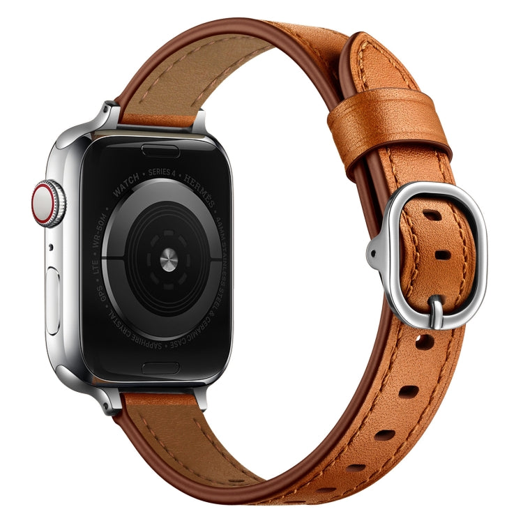 14mm Leather Strap Watchband For Apple Watch Series, 7 41mm / 6&amp;SE&amp;5&amp;4 40mm / 3&amp;2&amp;1 38mm, 7 45mm / 6&amp;SE&amp;5&amp;4 44mm / 3&amp;2&amp;1 42mm