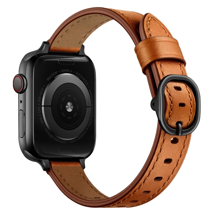 14mm Leather Strap Watchband For Apple Watch Series, 7 41mm / 6&amp;SE&amp;5&amp;4 40mm / 3&amp;2&amp;1 38mm, 7 45mm / 6&amp;SE&amp;5&amp;4 44mm / 3&amp;2&amp;1 42mm