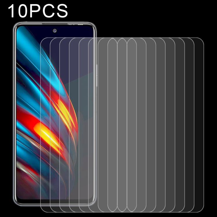 10 PCS 0.26mm 9H 2.5D Tempered Glass Film, For Tecno Pop 5 (10 PCS), For TCL 10 5G (10 PCS), For TCL 20 5G (10 PCS), For Tecno Pova 2 (10 PCS), For ZTE Axon 30 Pro 5G (10 PCS), For Tecno Phantom X (10 PCS), For ZTE Blade V30 (10PCS)