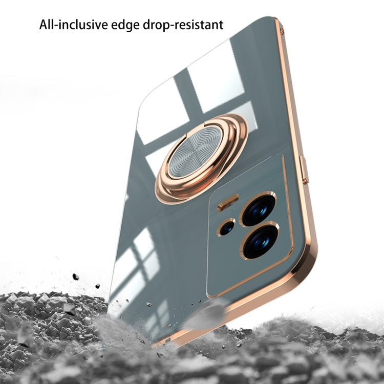 6D Electroplating Full Coverage Silicone Protective Case with Magnetic Ring Holder, For vivo iQOO8, For vivo iQOO8 Pro, For Xiaomi Mi 11T / Mi 11T Pro