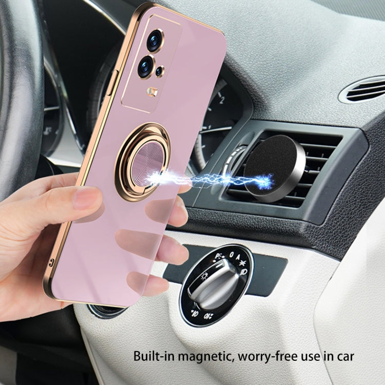 6D Electroplating Full Coverage Silicone Protective Case with Magnetic Ring Holder, For vivo iQOO8, For vivo iQOO8 Pro, For Xiaomi Mi 11T / Mi 11T Pro