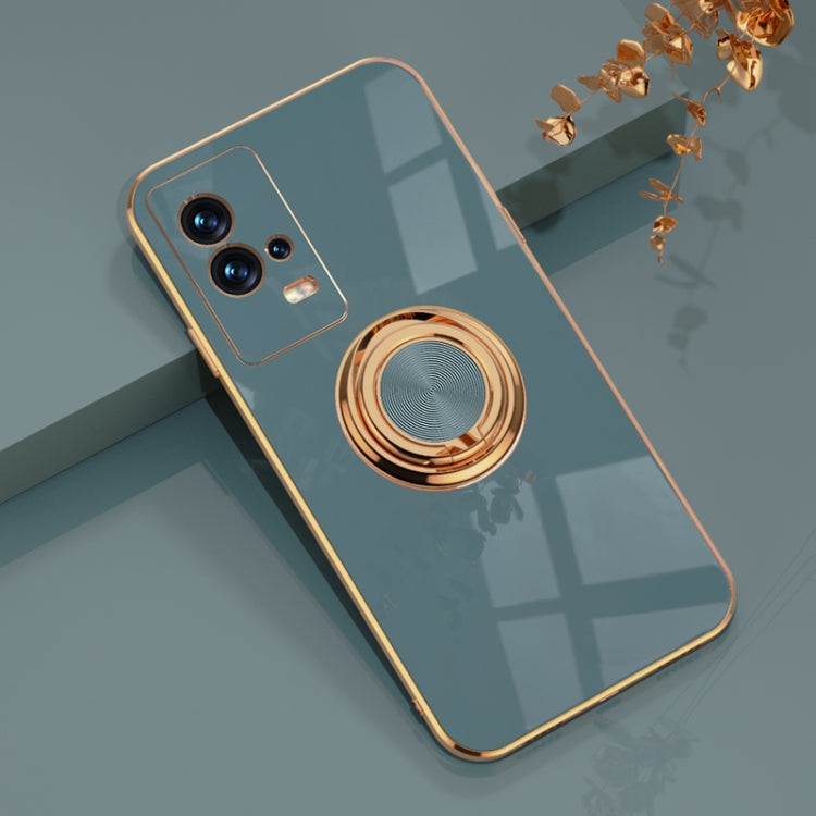 6D Electroplating Full Coverage Silicone Protective Case with Magnetic Ring Holder, For vivo iQOO8, For vivo iQOO8 Pro, For Xiaomi Mi 11T / Mi 11T Pro