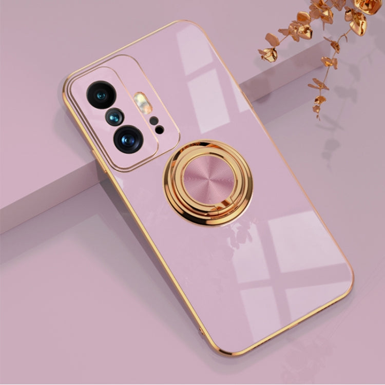 6D Electroplating Full Coverage Silicone Protective Case with Magnetic Ring Holder, For vivo iQOO8, For vivo iQOO8 Pro, For Xiaomi Mi 11T / Mi 11T Pro