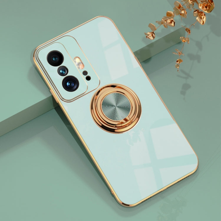 6D Electroplating Full Coverage Silicone Protective Case with Magnetic Ring Holder, For vivo iQOO8, For vivo iQOO8 Pro, For Xiaomi Mi 11T / Mi 11T Pro