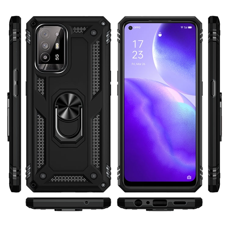 Shockproof TPU + PC Phone Protective Case with 360 Degree Rotating Holder, For OPPO Reno5 Z