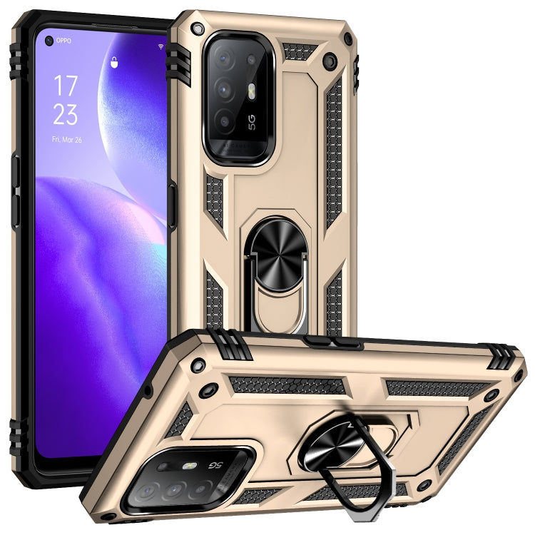 Shockproof TPU + PC Phone Protective Case with 360 Degree Rotating Holder, For OPPO Reno5 Z