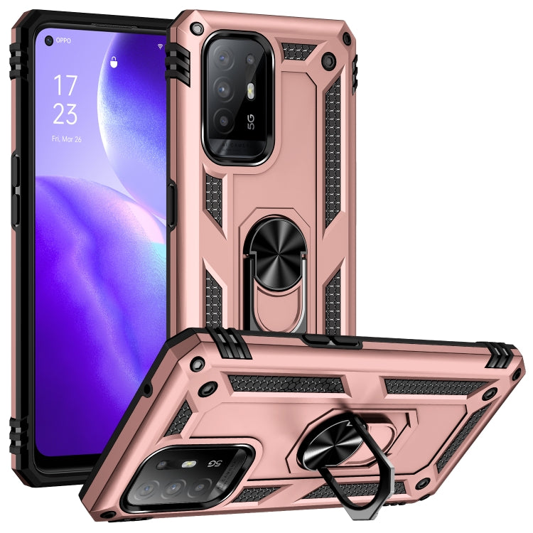 Shockproof TPU + PC Phone Protective Case with 360 Degree Rotating Holder, For OPPO Reno5 Z