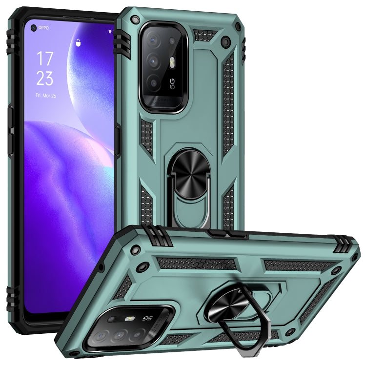 Shockproof TPU + PC Phone Protective Case with 360 Degree Rotating Holder, For OPPO Reno5 Z