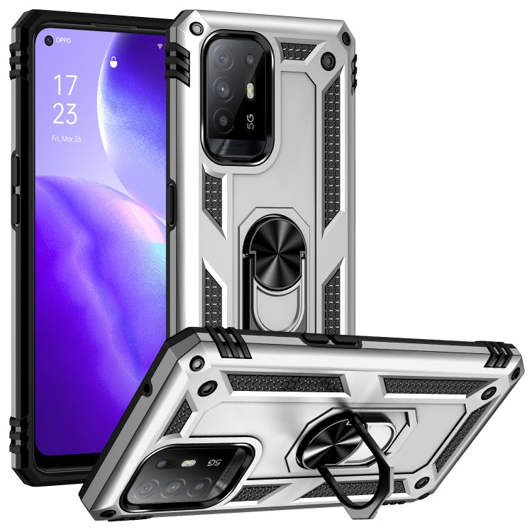 Shockproof TPU + PC Phone Protective Case with 360 Degree Rotating Holder, For OPPO Reno5 Z