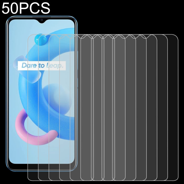 50 PCS 0.26mm 9H 2.5D Tempered Glass Film, For Huawei Enjoy 20e (50 PCS), For Huawei nova Y60, For OPPO Realme
