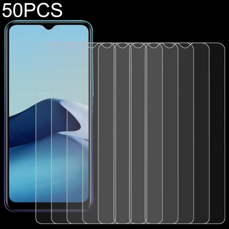 50 PCS 0.26mm 9H 2.5D Tempered Glass Film, For Huawei Enjoy 20e (50 PCS), For Huawei nova Y60, For OPPO Realme