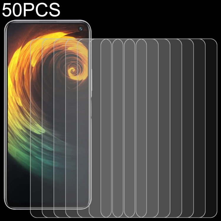 50 PCS 0.26mm 9H 2.5D Tempered Glass Film, For Huawei Enjoy 20e (50 PCS), For Huawei nova Y60, For OPPO Realme