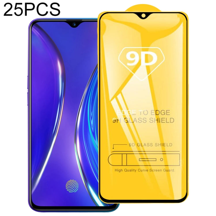 25 PCS 9D Full Glue Screen Tempered Glass Film, For vivo U10 / U3x (25 PCS), For OPPO Realme X2 (25 PCS), For vivo X50 5G (25 PCS), For OPPO Realme X3 SuperZoom (25 PCS), For vivo Y30 (25 PCS), For OPPO Reno 5G(25 PCS), For vivo Y51s (25 PCS)