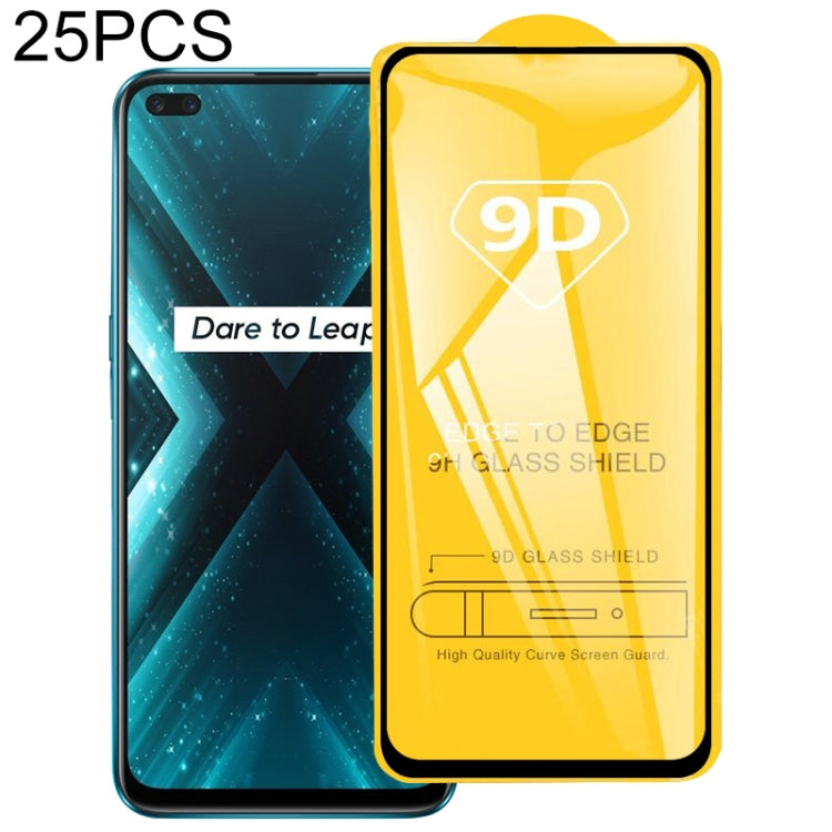 25 PCS 9D Full Glue Screen Tempered Glass Film, For vivo U10 / U3x (25 PCS), For OPPO Realme X2 (25 PCS), For vivo X50 5G (25 PCS), For OPPO Realme
