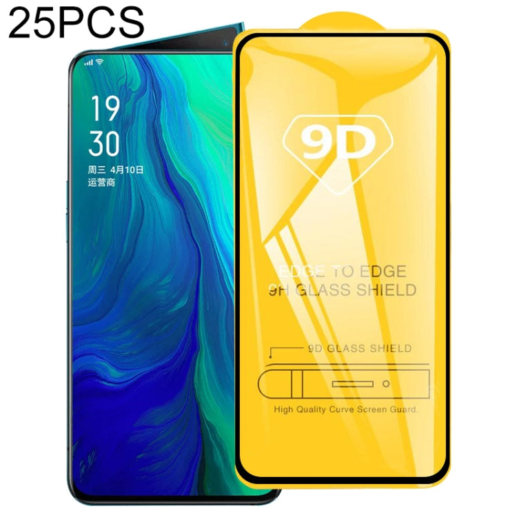 25 PCS 9D Full Glue Screen Tempered Glass Film, For vivo U10 / U3x (25 PCS), For OPPO Realme X2 (25 PCS), For vivo X50 5G (25 PCS), For OPPO Realme X3 SuperZoom (25 PCS), For vivo Y30 (25 PCS), For OPPO Reno 5G(25 PCS), For vivo Y51s (25 PCS)