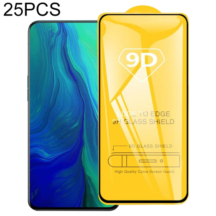 25 PCS 9D Full Glue Screen Tempered Glass Film, For vivo U10 / U3x (25 PCS), For OPPO Realme X2 (25 PCS), For vivo X50 5G (25 PCS), For OPPO Realme