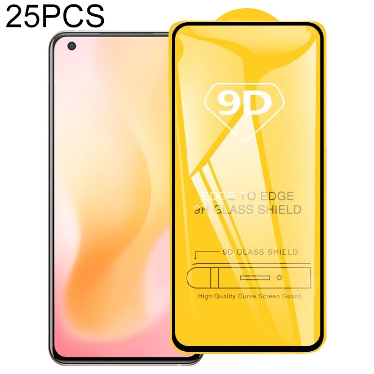 25 PCS 9D Full Glue Screen Tempered Glass Film, For vivo U10 / U3x (25 PCS), For OPPO Realme X2 (25 PCS), For vivo X50 5G (25 PCS), For OPPO Realme X3 SuperZoom (25 PCS), For vivo Y30 (25 PCS), For OPPO Reno 5G(25 PCS), For vivo Y51s (25 PCS)