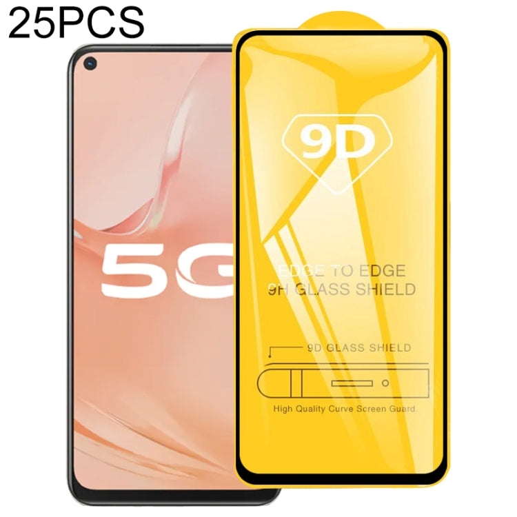 25 PCS 9D Full Glue Screen Tempered Glass Film, For vivo U10 / U3x (25 PCS), For OPPO Realme X2 (25 PCS), For vivo X50 5G (25 PCS), For OPPO Realme