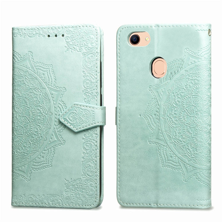 Embossed Mandala Pattern PC + TPU Horizontal Flip Leather Case with Holder & Card Slots, For OPPO F5, For OPPO F7, For OPPO F9, For OPPO F11 Pro, For OPPO F11