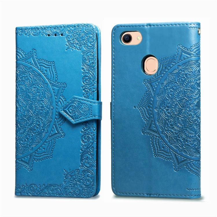 Embossed Mandala Pattern PC + TPU Horizontal Flip Leather Case with Holder & Card Slots, For OPPO F5, For OPPO F7, For OPPO F9, For OPPO F11 Pro, For OPPO F11