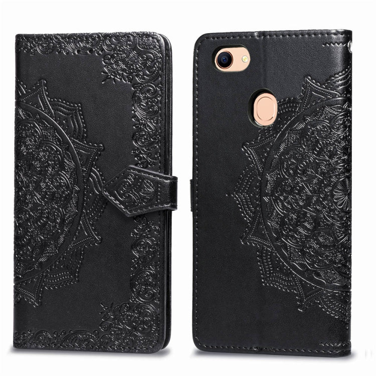 Embossed Mandala Pattern PC + TPU Horizontal Flip Leather Case with Holder & Card Slots, For OPPO F5, For OPPO F7, For OPPO F9, For OPPO F11 Pro, For OPPO F11