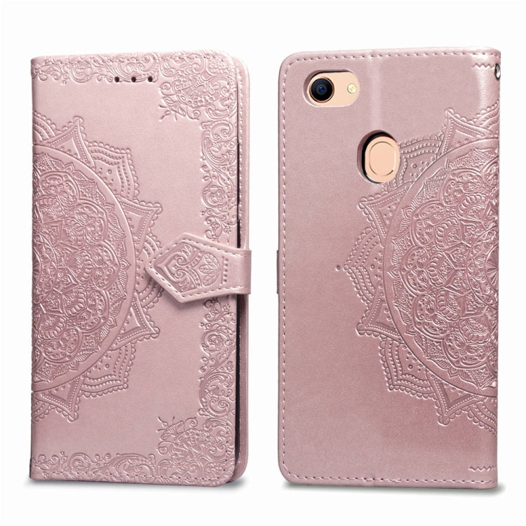 Embossed Mandala Pattern PC + TPU Horizontal Flip Leather Case with Holder & Card Slots, For OPPO F5, For OPPO F7, For OPPO F9, For OPPO F11 Pro, For OPPO F11