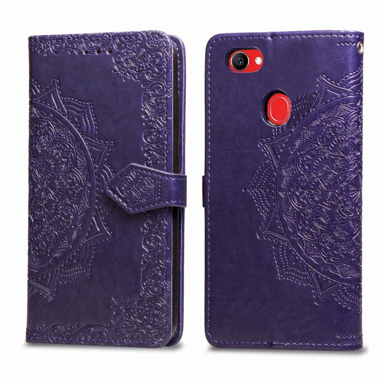 Embossed Mandala Pattern PC + TPU Horizontal Flip Leather Case with Holder & Card Slots, For OPPO F5, For OPPO F7, For OPPO F9, For OPPO F11 Pro, For OPPO F11