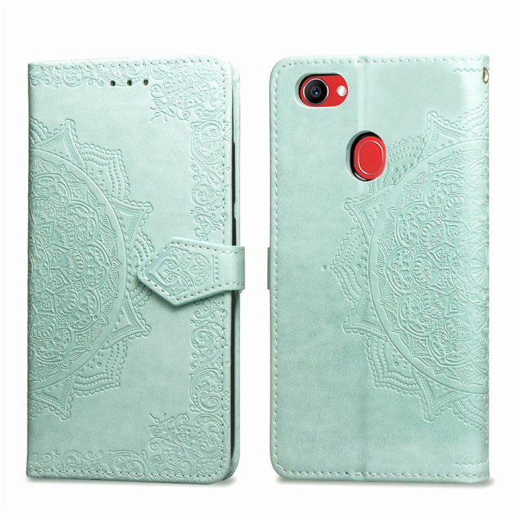 Embossed Mandala Pattern PC + TPU Horizontal Flip Leather Case with Holder & Card Slots, For OPPO F5, For OPPO F7, For OPPO F9, For OPPO F11 Pro, For OPPO F11