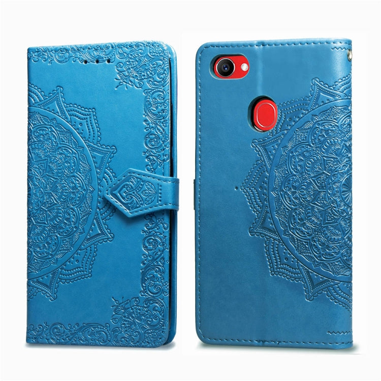 Embossed Mandala Pattern PC + TPU Horizontal Flip Leather Case with Holder & Card Slots, For OPPO F5, For OPPO F7, For OPPO F9, For OPPO F11 Pro, For OPPO F11