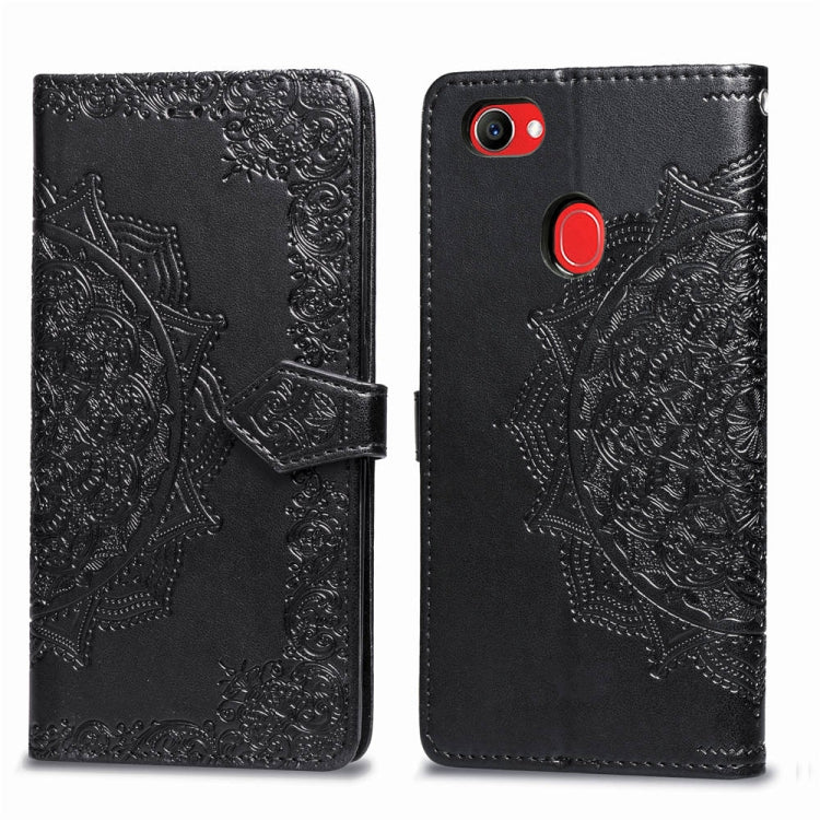 Embossed Mandala Pattern PC + TPU Horizontal Flip Leather Case with Holder & Card Slots, For OPPO F5, For OPPO F7, For OPPO F9, For OPPO F11 Pro, For OPPO F11