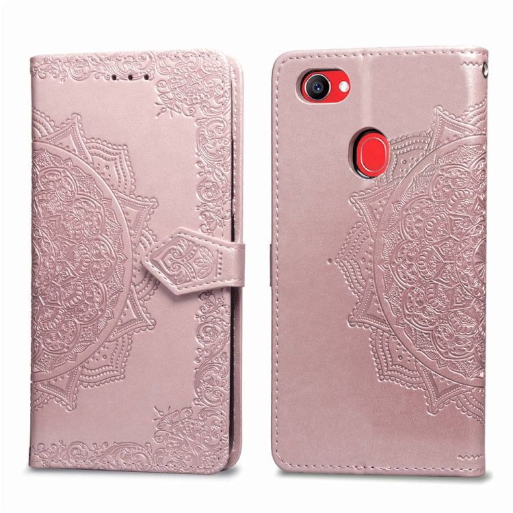 Embossed Mandala Pattern PC + TPU Horizontal Flip Leather Case with Holder & Card Slots, For OPPO F5, For OPPO F7, For OPPO F9, For OPPO F11 Pro, For OPPO F11