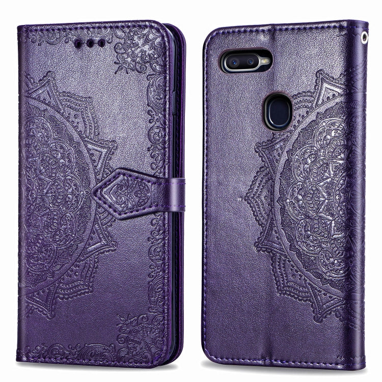 Embossed Mandala Pattern PC + TPU Horizontal Flip Leather Case with Holder & Card Slots, For OPPO F5, For OPPO F7, For OPPO F9, For OPPO F11 Pro, For OPPO F11