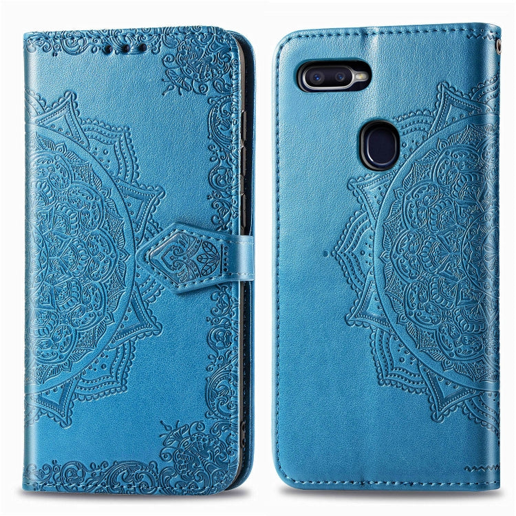 Embossed Mandala Pattern PC + TPU Horizontal Flip Leather Case with Holder & Card Slots, For OPPO F5, For OPPO F7, For OPPO F9, For OPPO F11 Pro, For OPPO F11