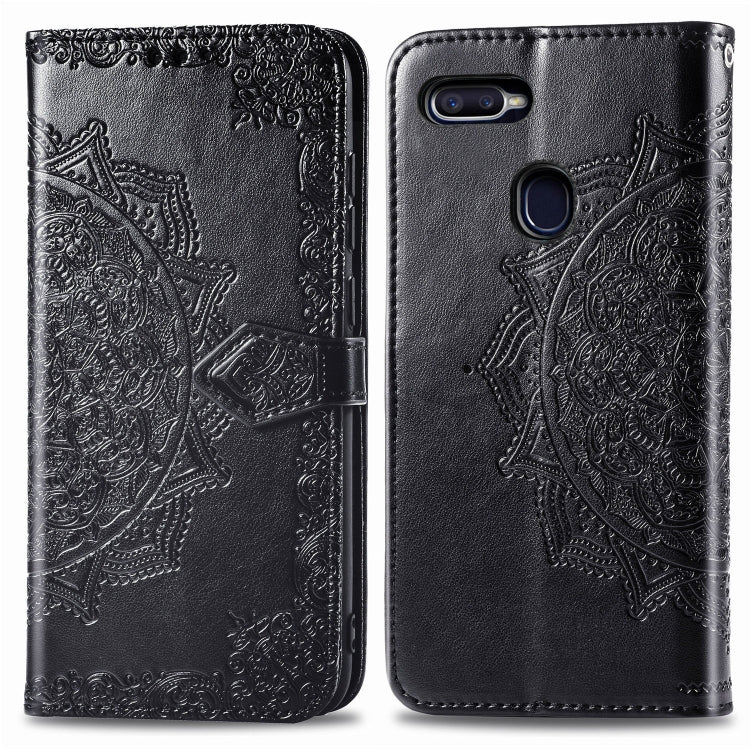 Embossed Mandala Pattern PC + TPU Horizontal Flip Leather Case with Holder & Card Slots, For OPPO F5, For OPPO F7, For OPPO F9, For OPPO F11 Pro, For OPPO F11