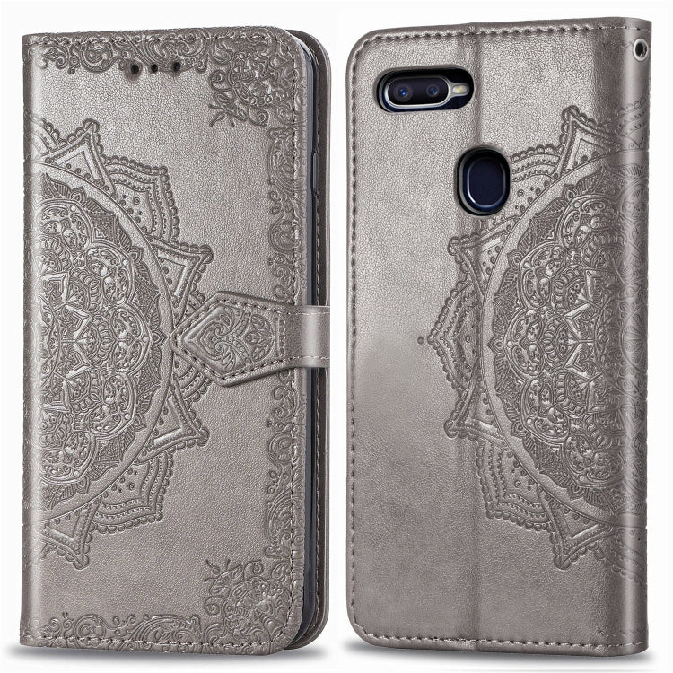 Embossed Mandala Pattern PC + TPU Horizontal Flip Leather Case with Holder & Card Slots, For OPPO F5, For OPPO F7, For OPPO F9, For OPPO F11 Pro, For OPPO F11