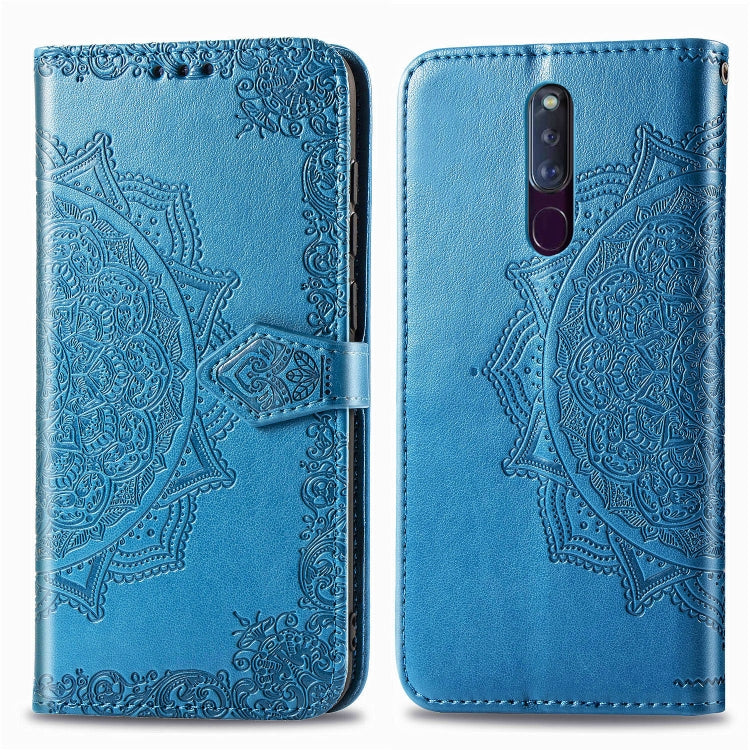 Embossed Mandala Pattern PC + TPU Horizontal Flip Leather Case with Holder & Card Slots, For OPPO F5, For OPPO F7, For OPPO F9, For OPPO F11 Pro, For OPPO F11