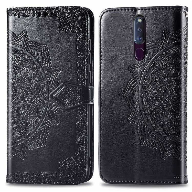 Embossed Mandala Pattern PC + TPU Horizontal Flip Leather Case with Holder & Card Slots, For OPPO F5, For OPPO F7, For OPPO F9, For OPPO F11 Pro, For OPPO F11