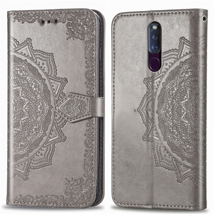 Embossed Mandala Pattern PC + TPU Horizontal Flip Leather Case with Holder & Card Slots, For OPPO F5, For OPPO F7, For OPPO F9, For OPPO F11 Pro, For OPPO F11