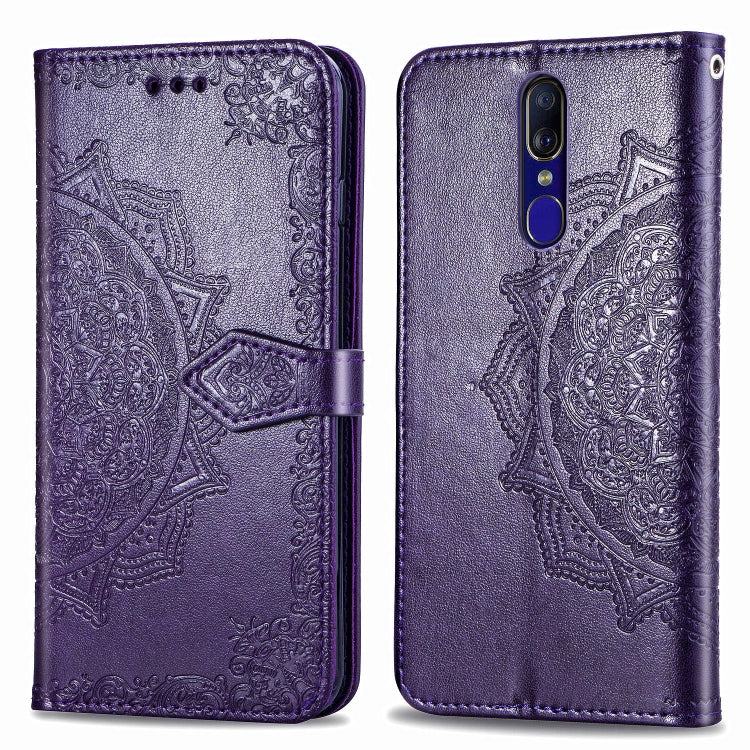 Embossed Mandala Pattern PC + TPU Horizontal Flip Leather Case with Holder & Card Slots, For OPPO F5, For OPPO F7, For OPPO F9, For OPPO F11 Pro, For OPPO F11