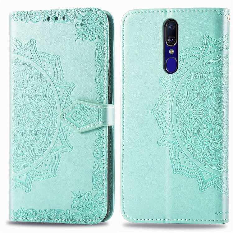 Embossed Mandala Pattern PC + TPU Horizontal Flip Leather Case with Holder & Card Slots, For OPPO F5, For OPPO F7, For OPPO F9, For OPPO F11 Pro, For OPPO F11