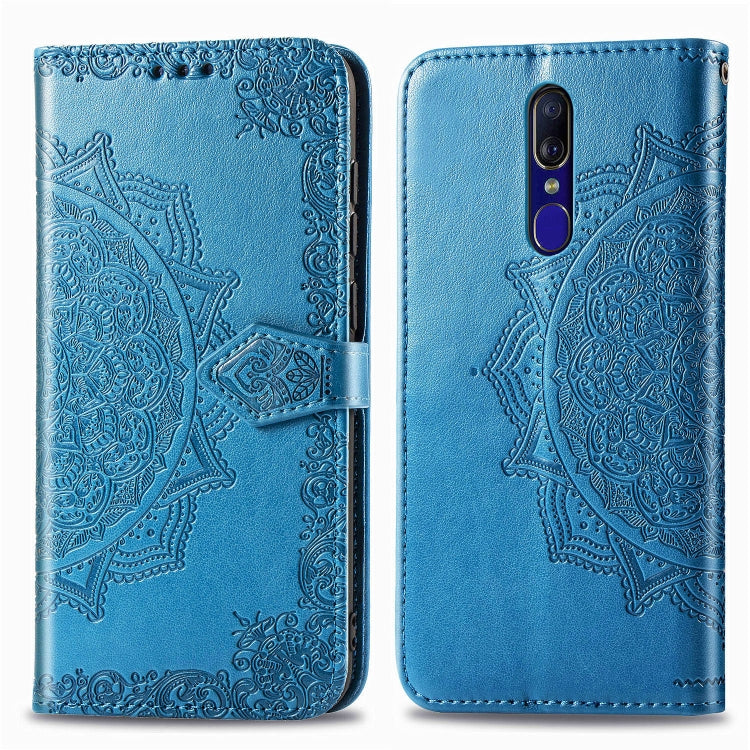 Embossed Mandala Pattern PC + TPU Horizontal Flip Leather Case with Holder & Card Slots, For OPPO F5, For OPPO F7, For OPPO F9, For OPPO F11 Pro, For OPPO F11