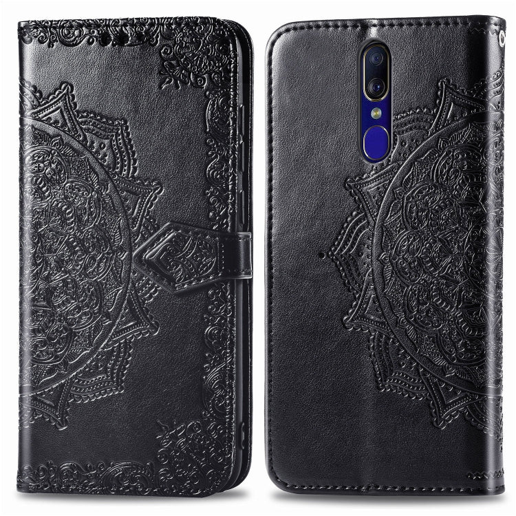 Embossed Mandala Pattern PC + TPU Horizontal Flip Leather Case with Holder & Card Slots, For OPPO F5, For OPPO F7, For OPPO F9, For OPPO F11 Pro, For OPPO F11