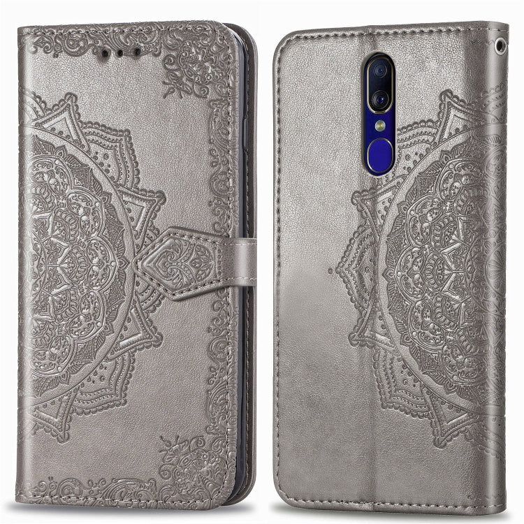 Embossed Mandala Pattern PC + TPU Horizontal Flip Leather Case with Holder & Card Slots, For OPPO F5, For OPPO F7, For OPPO F9, For OPPO F11 Pro, For OPPO F11